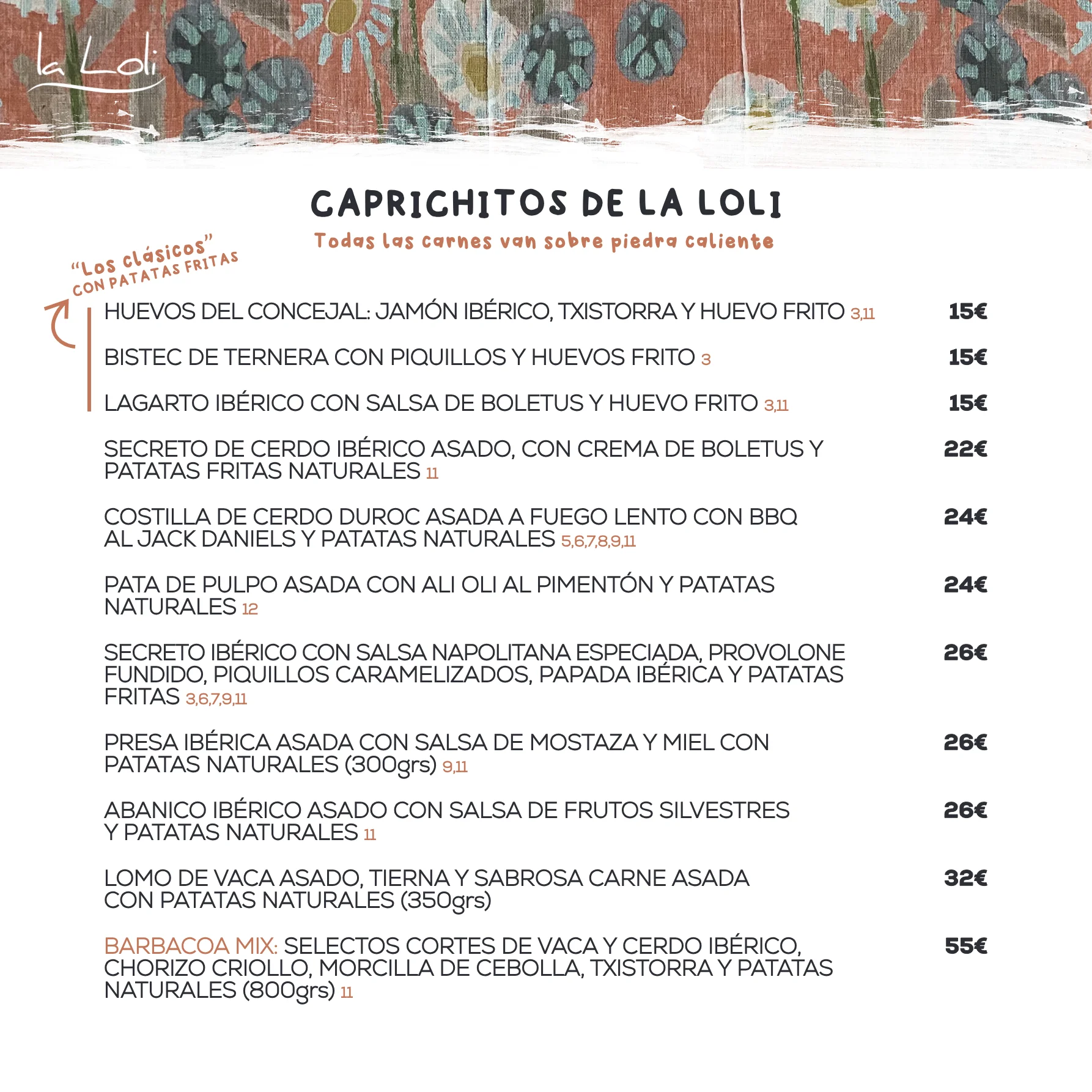 Carta La Loli Gastrobar - página 1 de 10