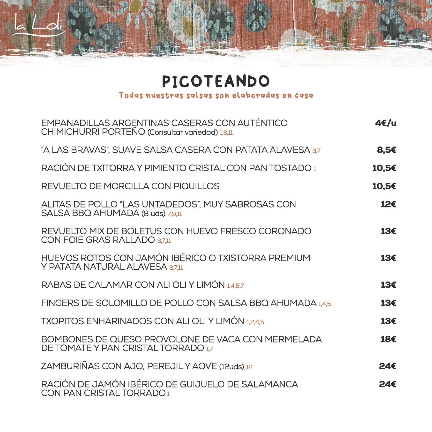 Carta La Loli Gastrobar - página 2 de 10