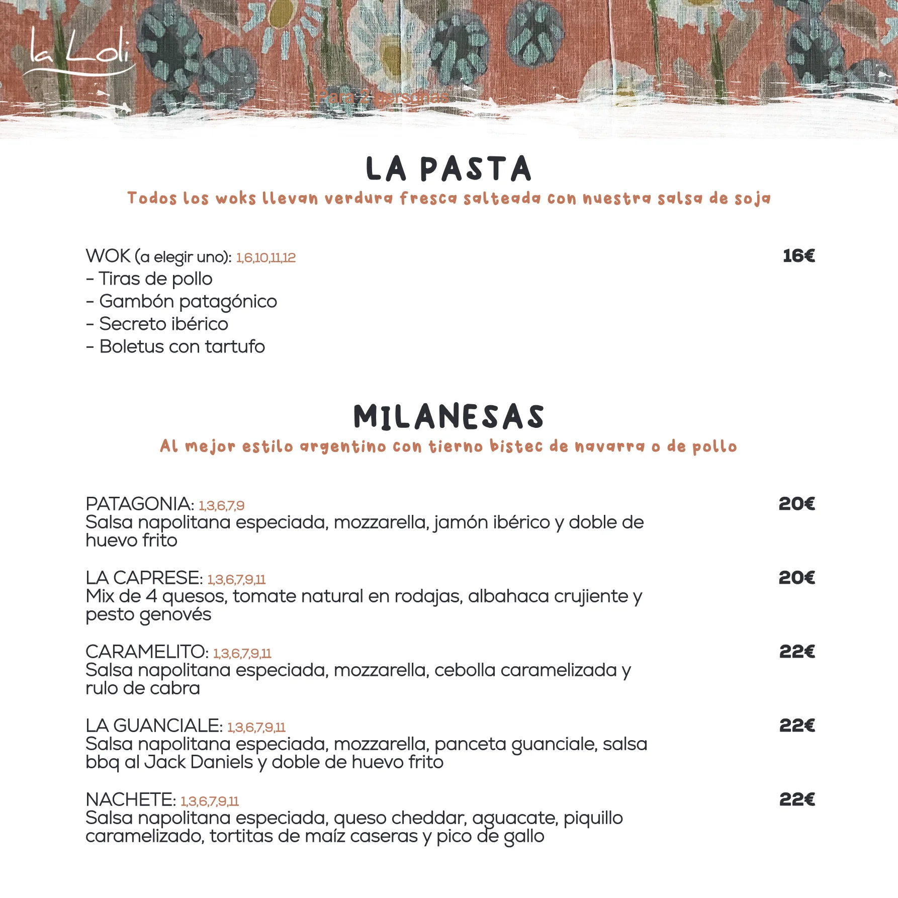 Carta La Loli Gastrobar - página 4 de 10