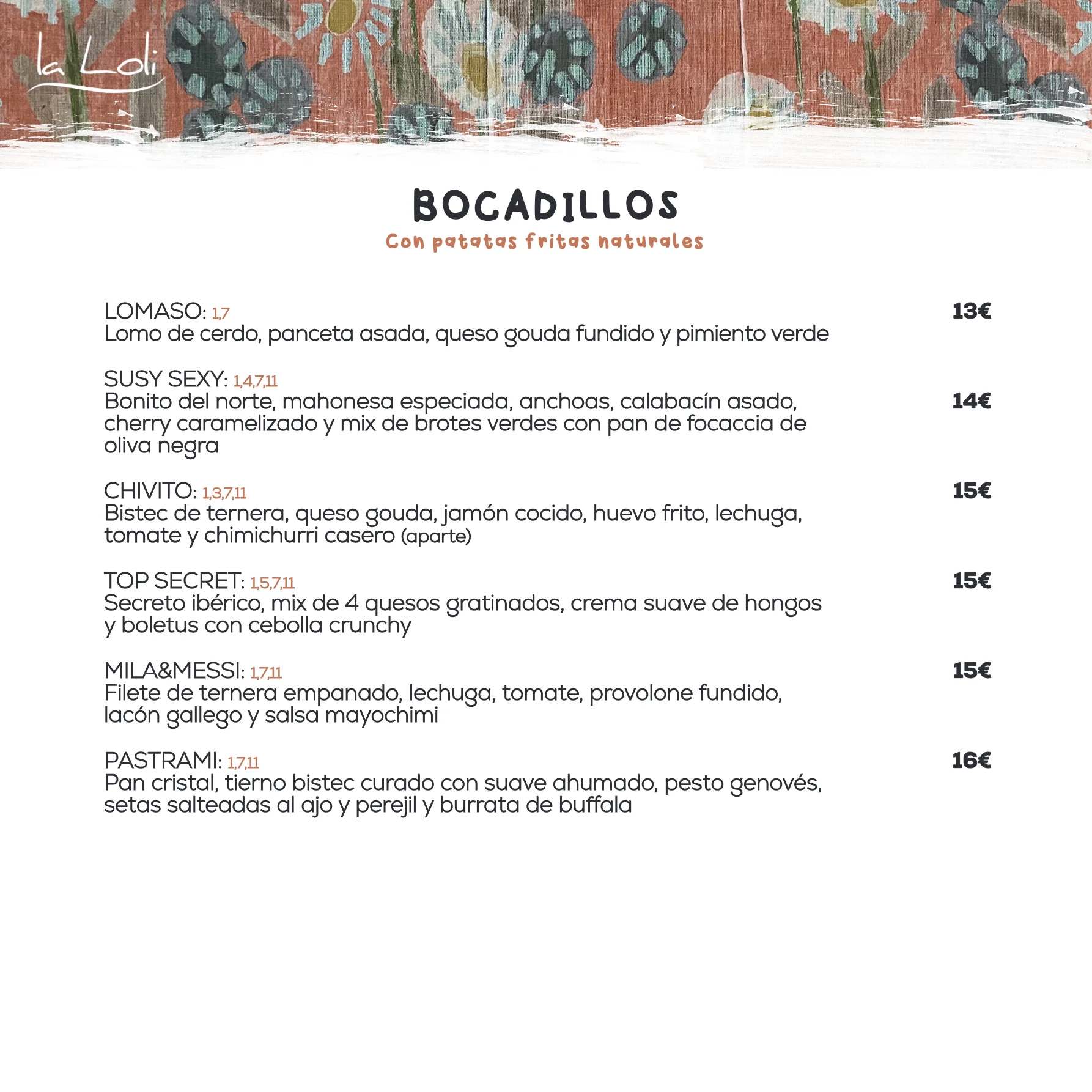 Carta La Loli Gastrobar - página 6 de 10